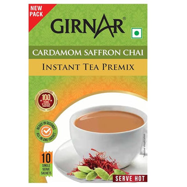 GIRNAR- Instant Premix Tea With Cardamom - Saffron -10 Sachets